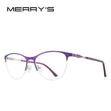 Carica l&#39;immagine nel visualizzatore di Gallery, MERRYS DESIGN Women Cat Eye Glasses Frame Ladies Eyeglasses Retro Half Frame Myopia Prescription Optical Eyewear S2142