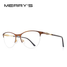 Carica l&#39;immagine nel visualizzatore di Gallery, MERRYS DESIGN Women Cat Eye Glasses Frame Ladies Eyeglasses Retro Half Frame Myopia Prescription Optical Eyewear S2142
