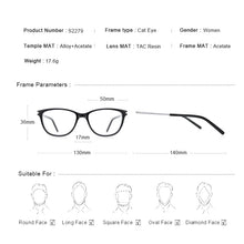 Carica l&#39;immagine nel visualizzatore di Gallery, MERRYS DESIGN Women Cat Eye Glasses Frames Acetate Eyewear Vintage Optics Frame Prescription Glasses Optical Eyewear S2279