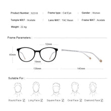 Load image into Gallery viewer, MERRYS DESIGN Women Cat Eye Glasses Frames Acetate Eyewear Retro Ladies Optica Prescription Glasses Frames S2316