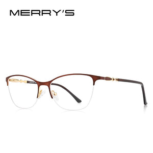 Women Cat Eye Glasses Half Frame Ladies Fashion Trending Eyewear Myopia Prescription Optical Eyeglasses