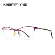 Load image into Gallery viewer, MERRYS DESIGN Women Cat Eye Glasses Half Frame Ladies Trending Eyewear Myopia Prescription Optical Eyeglasses S2007