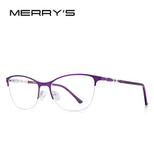 Load image into Gallery viewer, MERRYS DESIGN Women Cat Eye Glasses Half Frame Ladies Trending Eyewear Myopia Prescription Optical Eyeglasses S2007