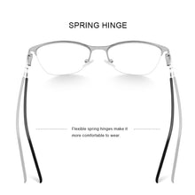 Load image into Gallery viewer, Women Cat Eye Glasses Half Frame Ladies Fashion Trending Eyewear Myopia Prescription Optical Eyeglasses
