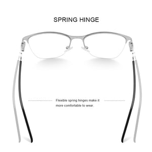 Women Cat Eye Glasses Half Frame Ladies Fashion Trending Eyewear Myopia Prescription Optical Eyeglasses