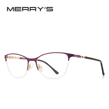 Load image into Gallery viewer, Women Cat Eye Glasses Half Frame Ladies Fashion Trending Eyewear Myopia Prescription Optical Eyeglasses