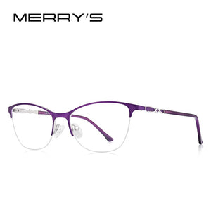 Women Cat Eye Glasses Half Frame Ladies Fashion Trending Eyewear Myopia Prescription Optical Eyeglasses