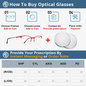 MERRYS DESIGN Women Cat Eye Glasses Half Frame Ladies Trending Eyewear Myopia Prescription Optical Glasses S2006