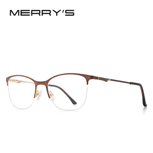 MERRYS DESIGN Women Cat Eye Glasses Half Frame Ladies  Trending Eyewear Myopia Prescription Optical Glasses S2006