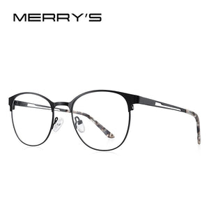 MERRYS DESIGN Women Classic Oval Glasses Frame Ultralight Titanium Alloy Optical Myopia Prescription Eyeglasses S2386
