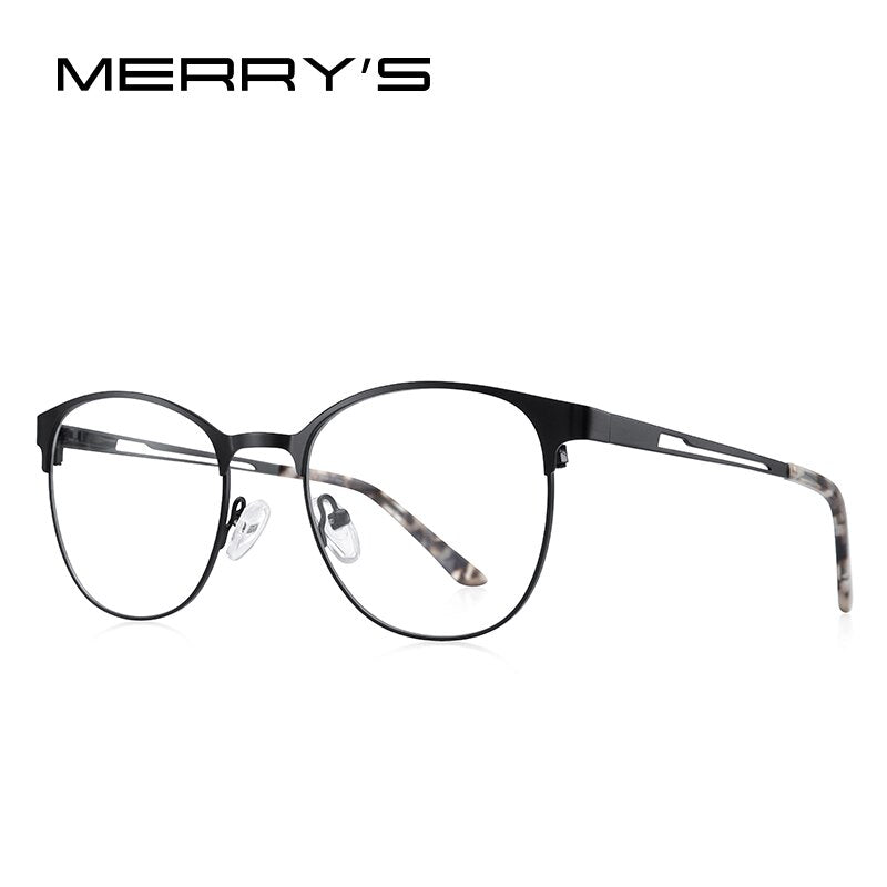 MERRYS DESIGN Women Classic Oval Glasses Frame Ultralight Titanium Alloy Optical Myopia Prescription Eyeglasses S2386