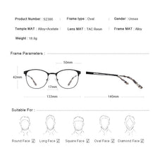 Load image into Gallery viewer, MERRYS DESIGN Women Classic Oval Glasses Frame Ultralight Titanium Alloy Optical Myopia Prescription Eyeglasses S2386