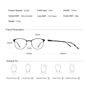 MERRYS DESIGN Women Classic Oval Glasses Frame Ultralight Titanium Alloy Optical Myopia Prescription Eyeglasses S2386