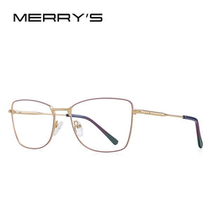 MERRYS DESIGN Women Classic Retro Glasses Frame Ultralight Titanium Alloy Glasses Myopia Prescription Eyeglasses S2401
