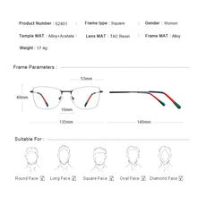 Load image into Gallery viewer, MERRYS DESIGN Women Classic Retro Glasses Frame Ultralight Titanium Alloy Glasses Myopia Prescription Eyeglasses S2401