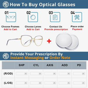 MERRYS DESIGN Women Classic Retro Glasses Frame Cat Eye Glasses Myopia Prescription Eyeglasses S2704