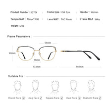 Load image into Gallery viewer, MERRYS DESIGN Women Classic Retro Glasses Frame Cat Eye Glasses Myopia Prescription Eyeglasses S2704