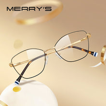 Carica l&#39;immagine nel visualizzatore di Gallery, MERRYS DESIGN Women Classic Retro Glasses Frame Ultralight Titanium Alloy Glasses Myopia Prescription Eyeglasses S2604