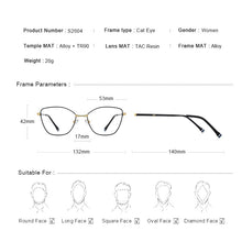 Carica l&#39;immagine nel visualizzatore di Gallery, MERRYS DESIGN Women Classic Retro Glasses Frame Ultralight Titanium Alloy Glasses Myopia Prescription Eyeglasses S2604
