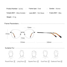 Load image into Gallery viewer, MERRYS DESIGN Women Classic Titanium Alloy Retro Oval Glasses Frames  Frame Eyeglasses Ultralight Frame S2702