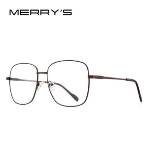 MERRYS DESIGN Women Classic Titanium Alloy Retro Oversized Glasses Frames  Frame Eyeglasses Ultralight Frame S2156