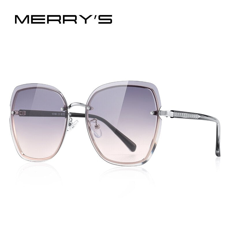 MERRYS DESIGN Women Cat Eye Sunglasses Ladies Rimless Frame Sunglasses Tinted Lens UV400 Protection S6266