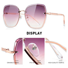 Carica l&#39;immagine nel visualizzatore di Gallery, MERRYS DESIGN Women Cat Eye Sunglasses Ladies Rimless Frame Sunglasses Tinted Lens UV400 Protection S6266