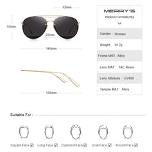 Carica l&#39;immagine nel visualizzatore di Gallery, MERRYS DESIGN Women Oval Sunglasses Rimless Frames Ladies  Brand Trending Sun glasses UV400 Protection S8096N