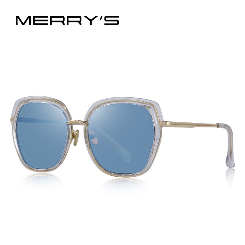 MERRYS DESIGN Women Polarized Sunglasses Shield Frame Metal Temple 100% UV Protection S6371