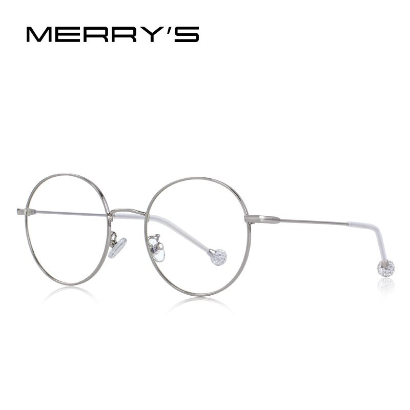 MERRYS DESIGN Occhiali rotondi da donna Montature da vista retrò con blocco della luce blu S2090 