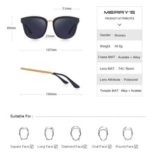 Load image into Gallery viewer, MERRYS DESIGN Women Square Polarized Sunglasses Ladies  Brand Trending Sun glasses UV400 Protection S6082N