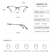 Carica l&#39;immagine nel visualizzatore di Gallery, MERRYS DESIGN Women Trending Cat Eye Glasses Full Frame Ladies Myopia Eyewear Prescription Optical Eyeglasses S2005