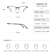 Load image into Gallery viewer, MERRYS DESIGN Women Trending Cat Eye Glasses Full Frame Ladies Myopia Eyewear Prescription Optical Eyeglasses S2110