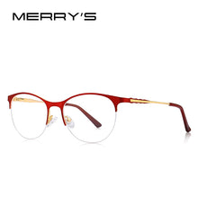 Load image into Gallery viewer, MERRYS DESIGN Women Trending Cat Eye Glasses Half Frame Ladies Eyewear Myopia Prescription Optical Eyeglasses S2004
