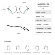Carica l&#39;immagine nel visualizzatore di Gallery, MERRYS DESIGN Women Trending Oval Glasses Frame Ladies Myopia Prescription Optical Eyeglasses S2023