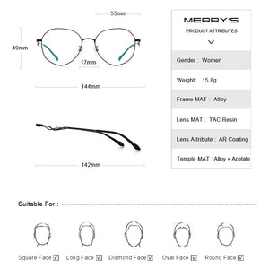MERRYS DESIGN Women Trending Oval Glasses Frame Ladies Myopia Prescription Optical Eyeglasses S2023