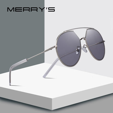 MERRYS DESIGN Donna Twin-Beams Occhiali da sole Pilot Frame Occhiali da sole Tempio in metallo Protezione UV al 100% S6368 