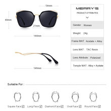 Load image into Gallery viewer, MERRYS DESIGN Women  Brand Cat Eye Sunglasses Ladies Polarized Sun glasses UV400 Protection S6225