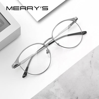 MERRYS DESIGN Women  Titanium Alloy Optics Glasses Frames Vintage Ultralight Myopia Prescription Eyeglasses S2169