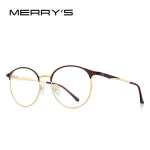 MERRYS DESIGN Women  Titanium Alloy Optics Glasses Frames Vintage Ultralight Myopia Prescription Eyeglasses S2169
