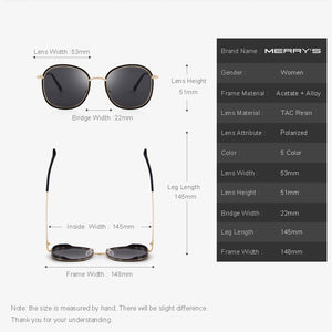 MERRYS DESIGN Women Polarized Sunglasses Sun Glasses Metal Temple 100% UV Protection S6108