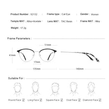 Carica l&#39;immagine nel visualizzatore di Gallery, MERRYS DESIGN Women Retro Cat Eye Glasses Frame Ladies Eyeglasses Myopia Prescription Optical Eyewear S2132