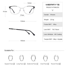 Carica l&#39;immagine nel visualizzatore di Gallery, MERRYS DESIGN Women Retro Cat Eye Glasses Frame Ladies Eyeglasses Myopia Prescription Optical Eyewear S2015