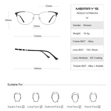Carica l&#39;immagine nel visualizzatore di Gallery, MERRYS DESIGN Women Retro Cat Eye Glasses Frame Ladies Eyeglasses Myopia Prescription Optical Eyewear S2121