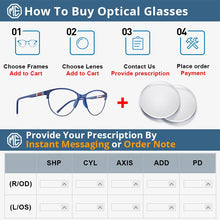 Load image into Gallery viewer, MERRYS DESIGN Women Retro Cat Eye Glasses Frame Ultralight Eye Myopia Prescription Eyeglasses Acetate Glasses Legs S2602