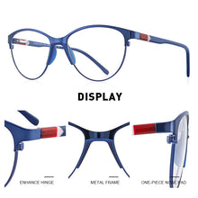 Carica l&#39;immagine nel visualizzatore di Gallery, MERRYS DESIGN Donna Retro Cat Eye Occhiali Telaio Ultralight Occhio Miopia Occhiali da vista Occhiali in acetato Gambe S2602 