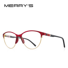 Load image into Gallery viewer, MERRYS DESIGN Women Retro Cat Eye Glasses Frame Ultralight Eye Myopia Prescription Eyeglasses Acetate Glasses Legs S2602