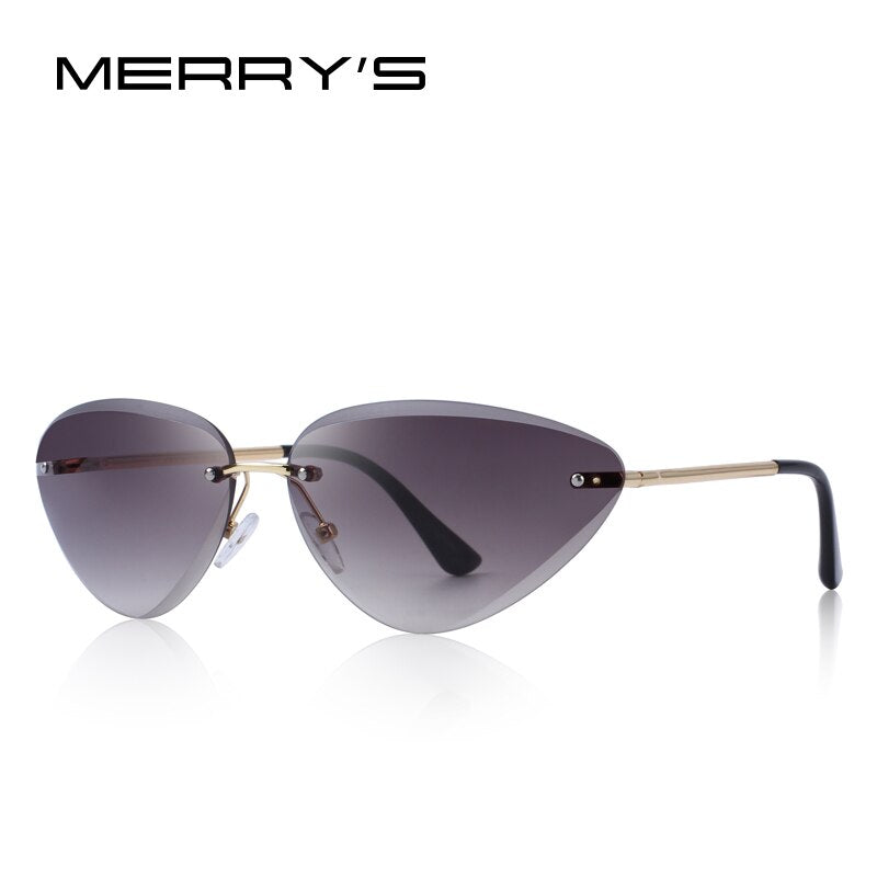 MERRYS DESIGN Women Rimless Cat Eye Gradient Sunglasses UV400 Protection S6158
