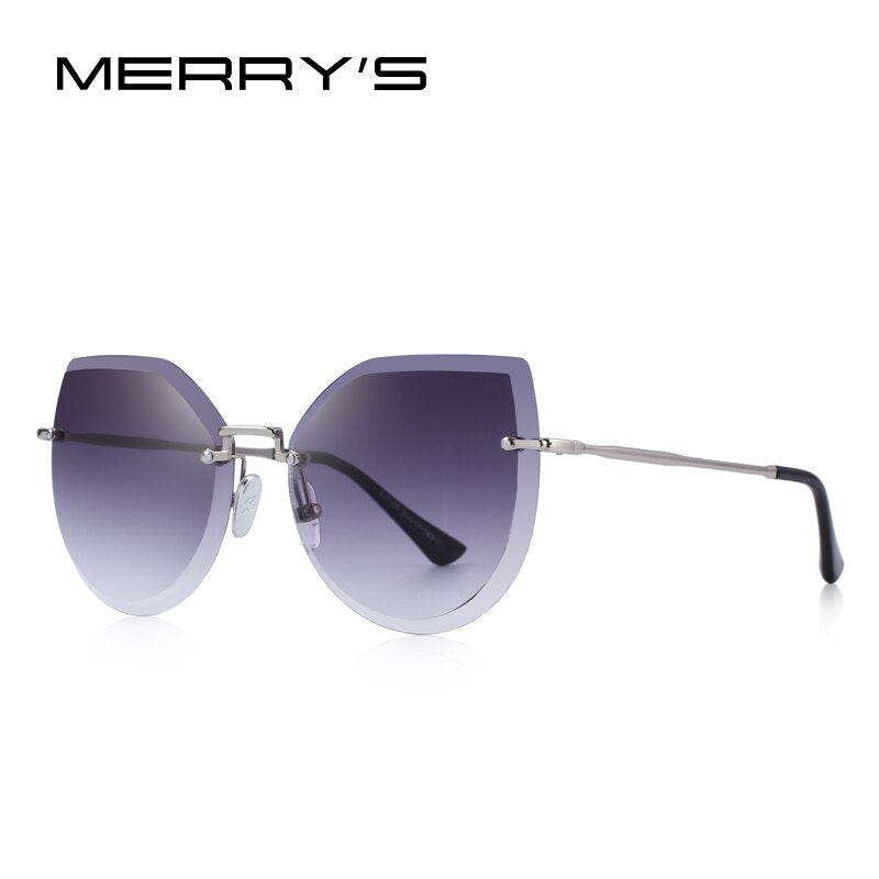 MERRYS DESIGN Women Rimless Cat Eye Sunglasses Gradient Sunglasses UV400 Protection S6355