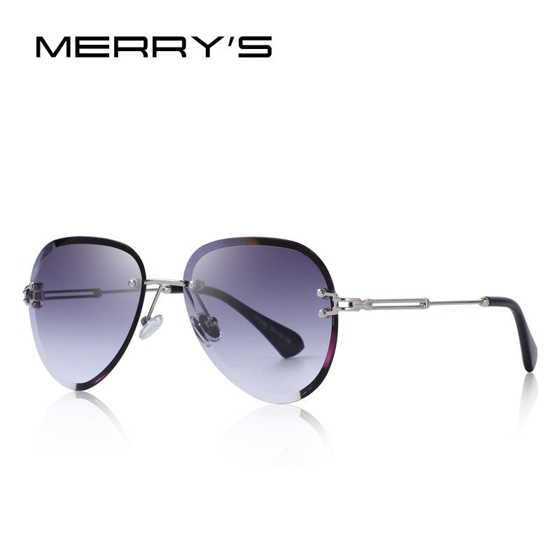 MERRYS DESIGN Women Rimless Pilot Gradient Sunglasses UV400 Protection S6121